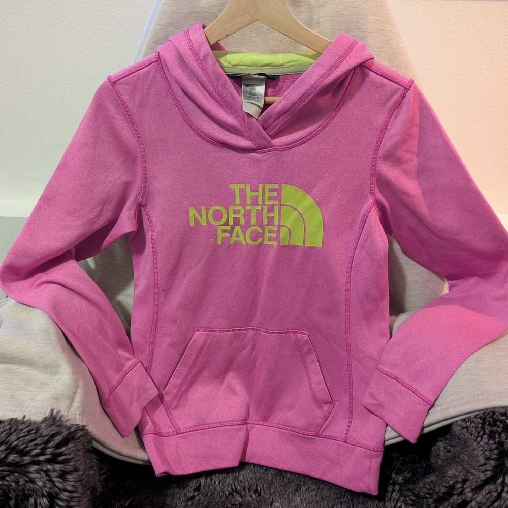 The North Face Pink and Green Hoodie